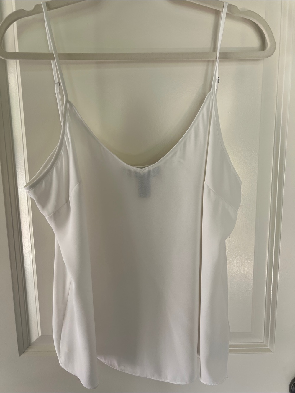 White House Black Market White Silk-Look Camisole